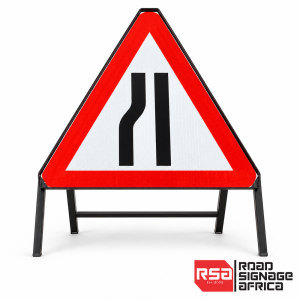 Road Narrows from the Left – Movable A-Frame Sign (TW330)