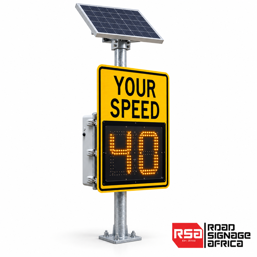 Solar speed radar on a pole