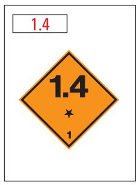 Hazchem Placard – Class 1.4 Explosives