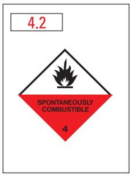 Hazchem Placard – Class 4.2 Spontaneously Combustible