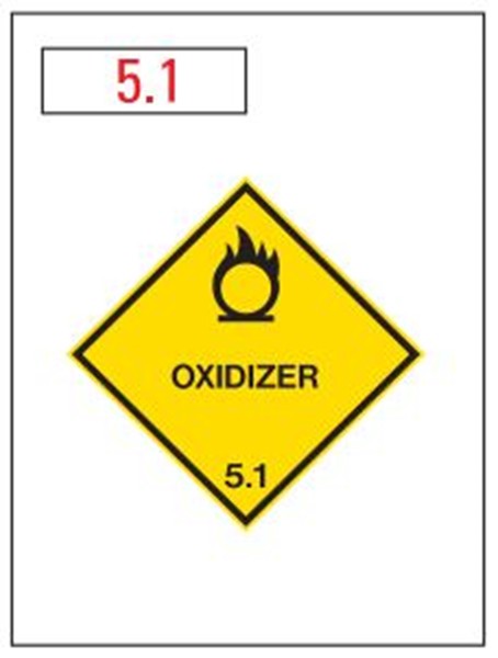 Hazchem Placard – Class 5.1 Oxidising Agent