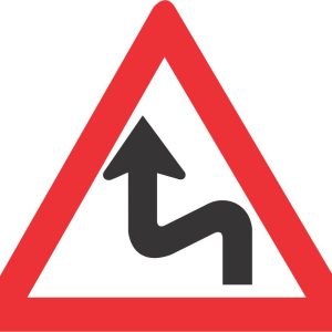 Combined Curves (Left - Right) road sign (W211)