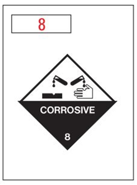Hazchem Placard – Class 8 Corrosive