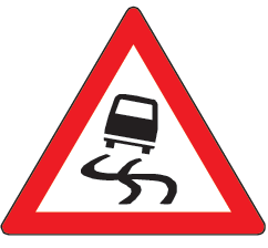 Slippery Road Class 1 Retro Reflective Traffic sign (W333)