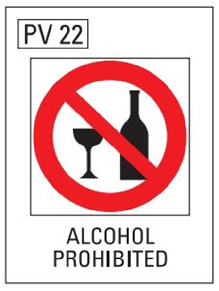 Alcohol Prohibited