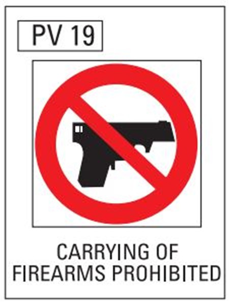 Carrying Of Firearms Prohibited