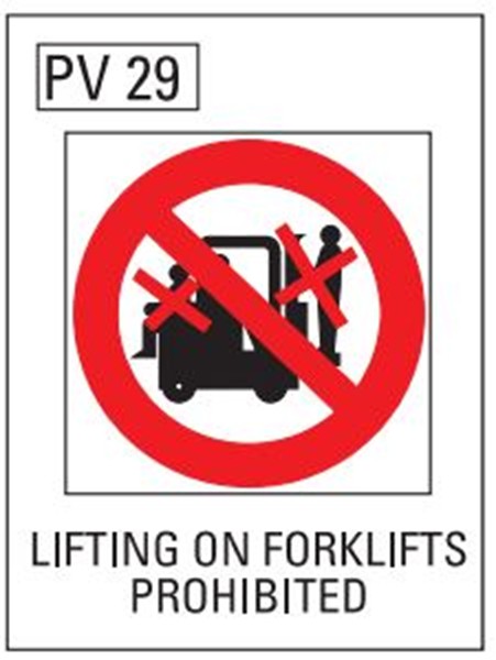 Lifting On Forklifts Prohibited