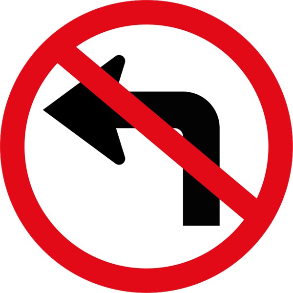 R209 – No Left Turn Ahead
