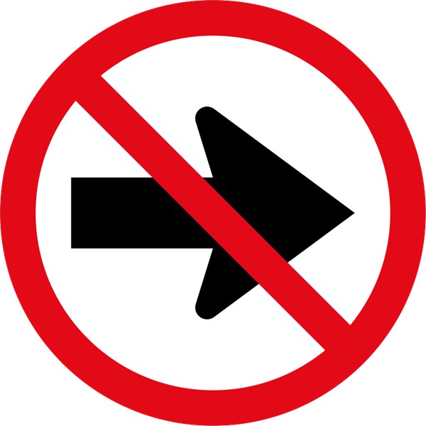 R212 – Right Turn Prohibited