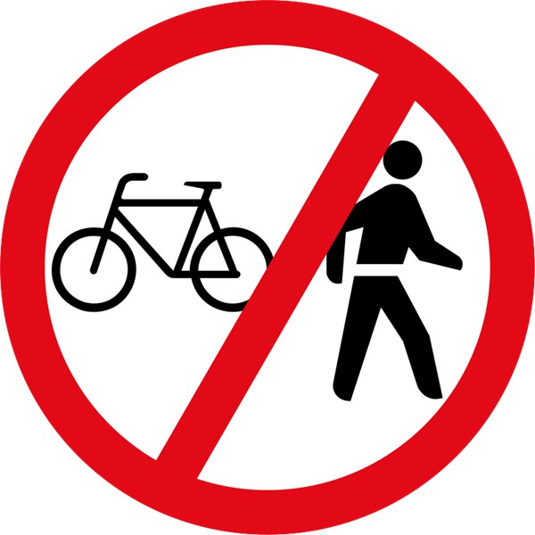 R220 – Cyclists And Pedestrians Prohibited