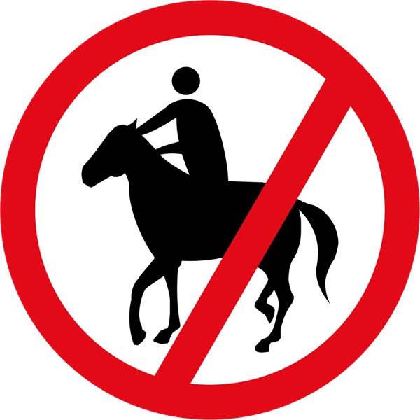 R238 – Horse And Riders Prohibited