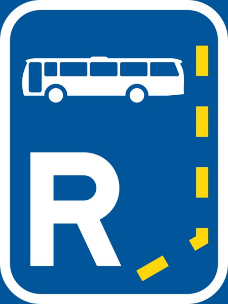 R303 – Start Of A Reserved Lane For Buses