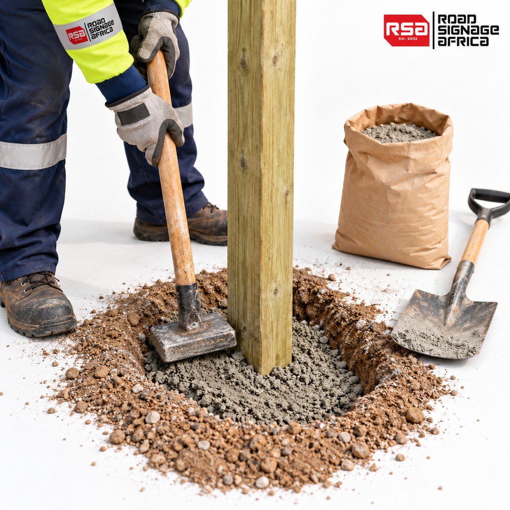 RSA branded workwear during cement-treated foundation backfill