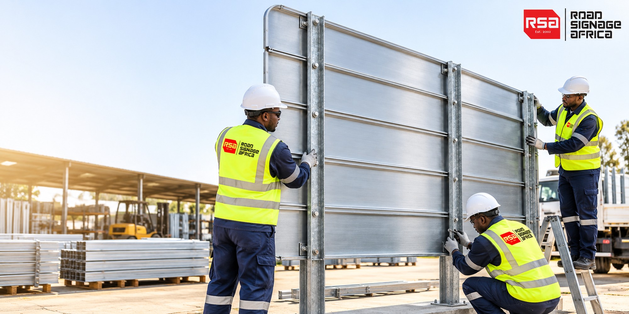 Profile-panel guidance signboard installation – Road Signage Africa header