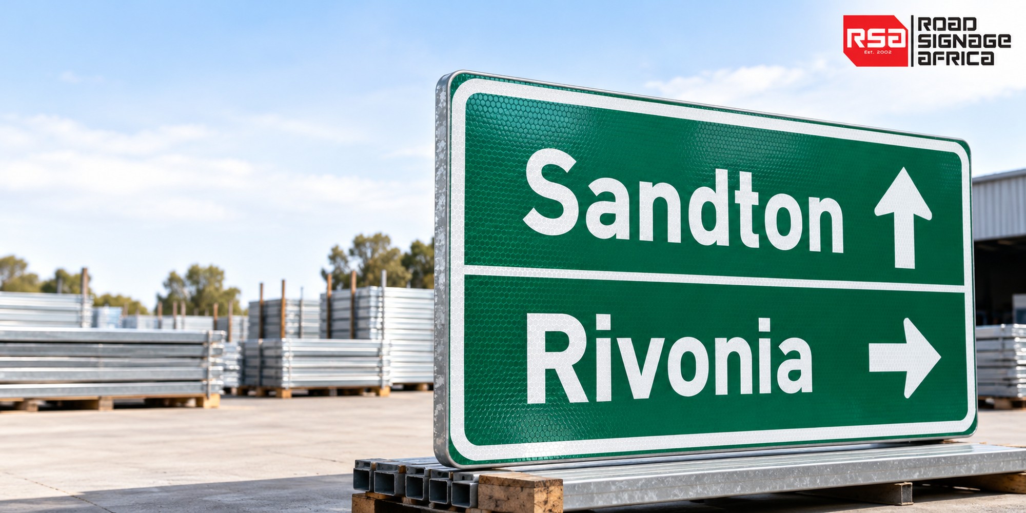 Rectangular direction road sign – Road Signage Africa header