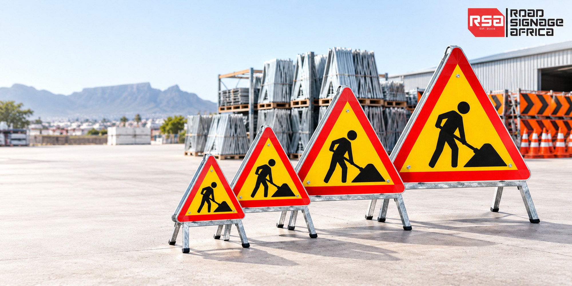 Temporary roadworks warning signs – Road Signage Africa header
