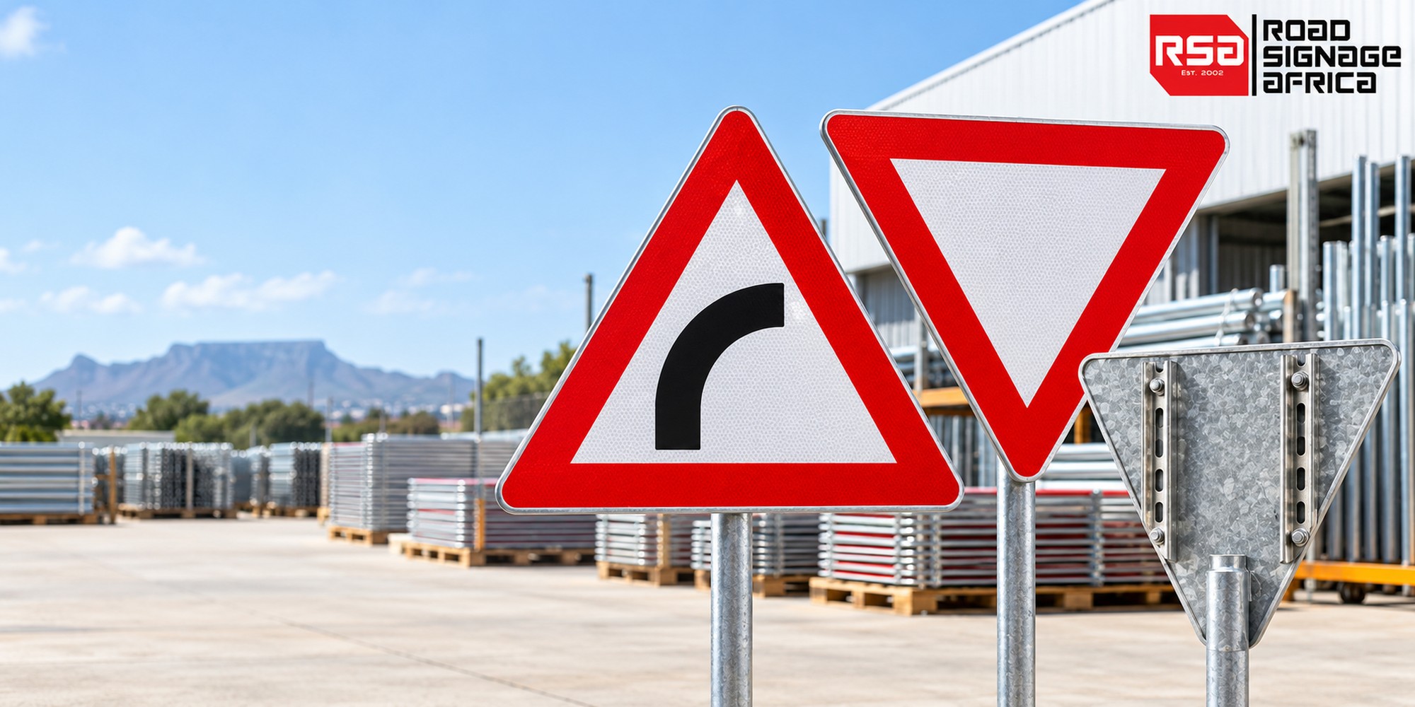 Triangular warning and yield road signs – Road Signage Africa header