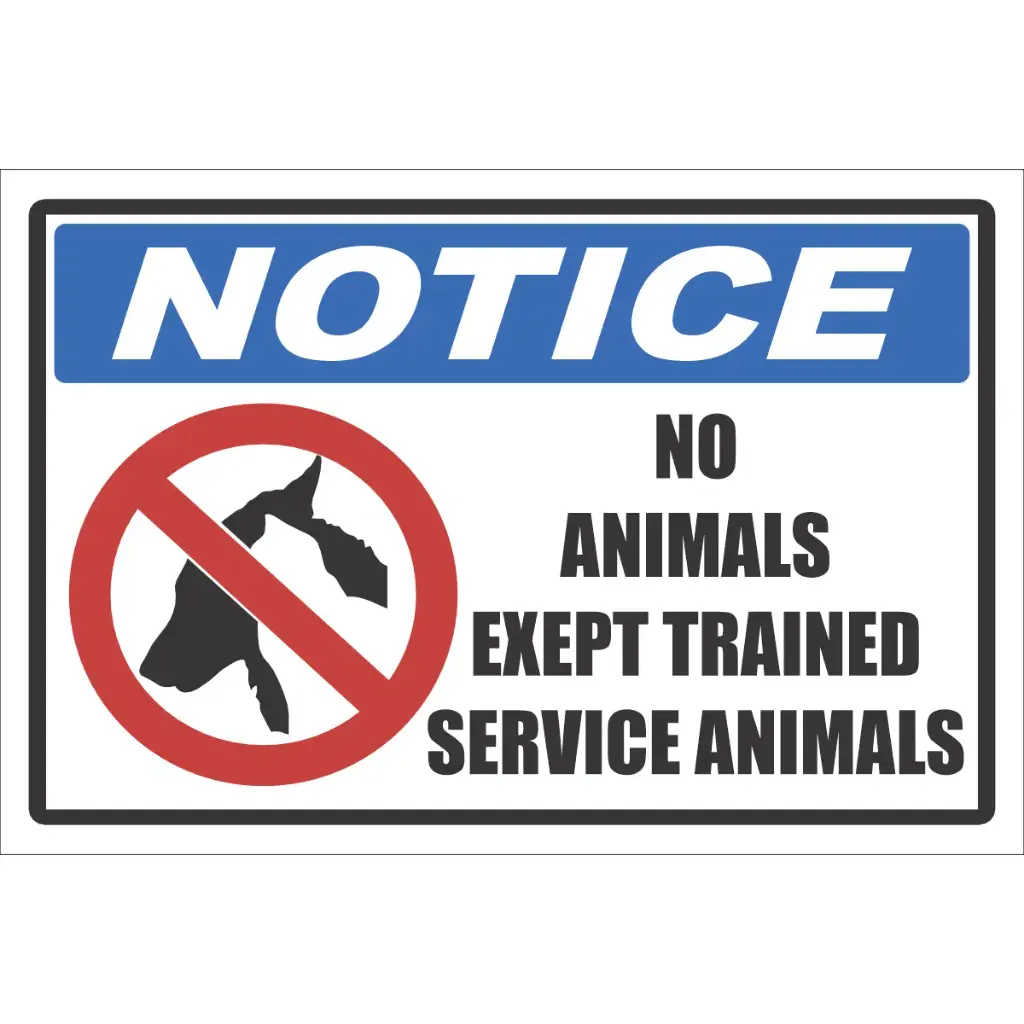 NT19 - No Animals Sign