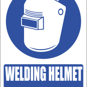 MA1E - Welding Helmet Explanatory Safety Sign