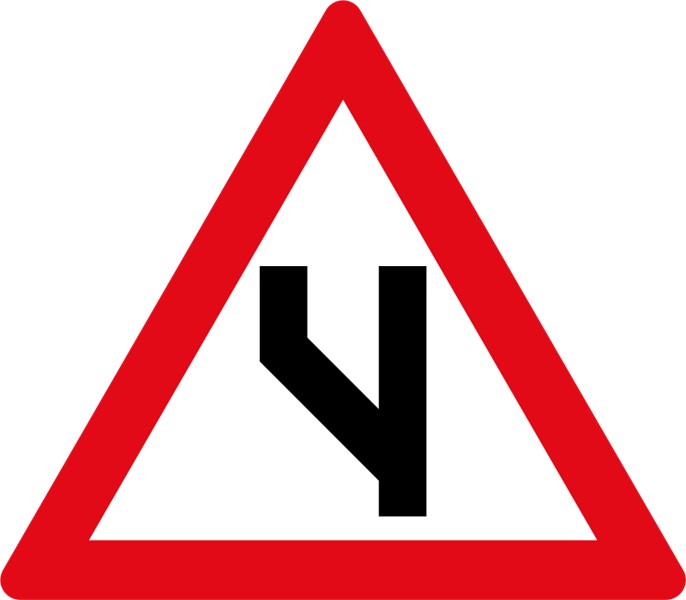 W119 – Beginning Of Dual Roadway To Left