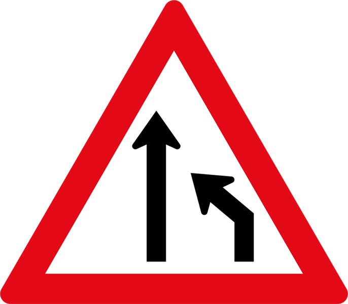 W214 – Right Lane Ends