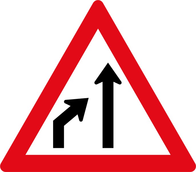 W215 – Left Lane Ends